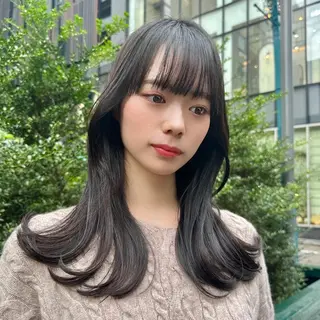 ロング カラー 💎小顔前髪& カラー💎片桐雄一のヘアスタイル