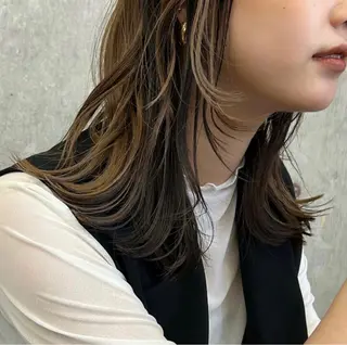 ミディアム カラー SOYON 名駅2号店所属・髪質改善カラー🦋 レイヤー/ナカネのヘアスタイル
