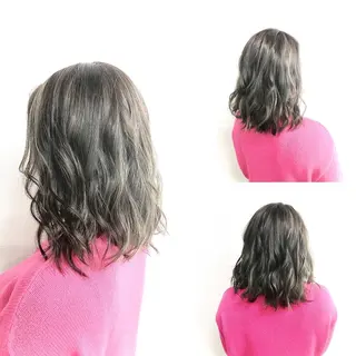 ミディアム カラー パーマ ヘアアレンジ メンズ キッズ ネイル マツエク・マツパ ✨最強美容師✨ 💙にっしー西村💙のヘアスタイル
