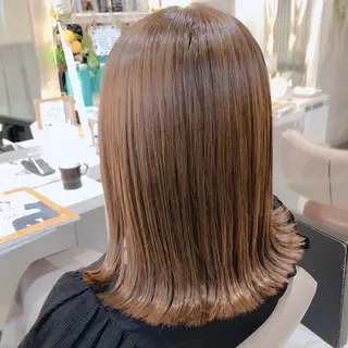 ミディアム 三箇島陽香/髪質改善 クロスパーマ縮毛矯正のヘアスタイル