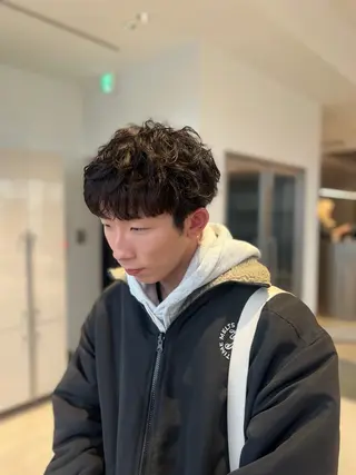 パーマ メンズ 髪質改善/レイヤー 暖色/shiinaのヘアスタイル