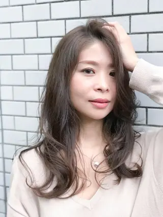 ロング カラー 口コミ評価4.9⭐︎ カワナベ　マサシのヘアスタイル