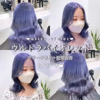 ロング カラー ヘアアレンジ 𝘳𝘺𝘰𝘬𝘢 髪質改善／ブリーチのヘアスタイル