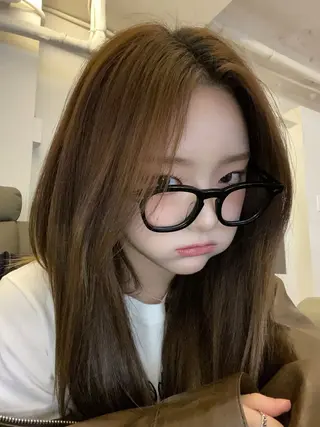 ロング 韓国風暗髪ヘア🤍 🫧MIREIのヘアスタイル