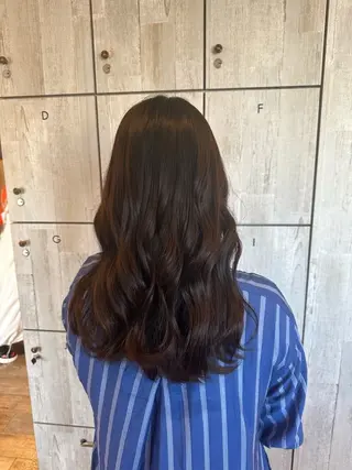 ロング カラー なつき/ 艶カラー/縮毛矯正のヘアスタイル