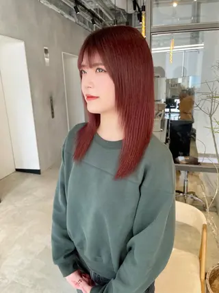 ロング カラー 🦋レイヤーカット ミドリカワ🦋のヘアスタイル