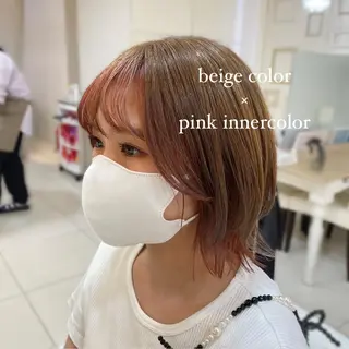 ミディアム カラー BiBi  藪 菜月のヘアスタイル