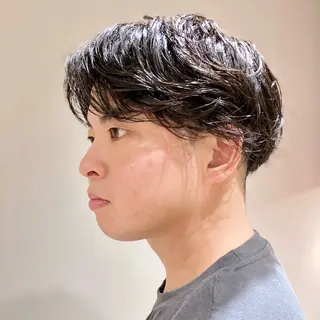 パーマ メンズ 脱白髪染め/大人ハイ ライト/田中佑季のヘアスタイル