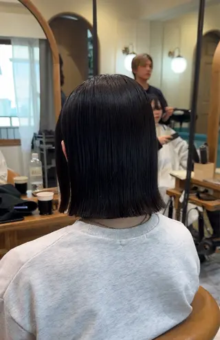 ミディアム 池袋/ボブ/ボブ矯正 髪質改善/山本のヘアスタイル