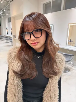 セミロング 盛れるカットカラー DEAN豊橋店のヘアスタイル