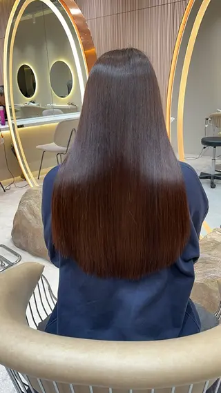 セミロング カラー レイヤー❣️縮毛矯正 川村利幸のヘアスタイル