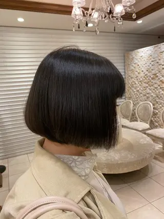 ショート カラー 地毛風ストレート/ ケアカラー/セキネのヘアスタイル