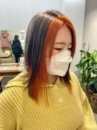 セミロング SAEKI【ior 】北千住店ブリーチのヘアスタイル