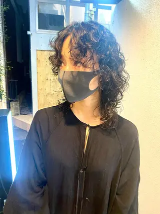 ミディアム パーマ レイヤー/パーマ /ウルフ/nabeのヘアスタイル