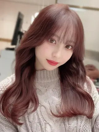 ミディアム カラー 顔周り特化/韓国ヘア /レイヤー/吉野幸大のヘアスタイル