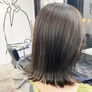 ミディアム カラー ヘアアレンジ ハイトーン/美髪矯正 🍃大江拓実のヘアスタイル