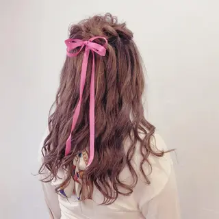 ロング カラー ヘアアレンジ stream1st所属・ツヤカラー 🕊️sayakaのヘアスタイル