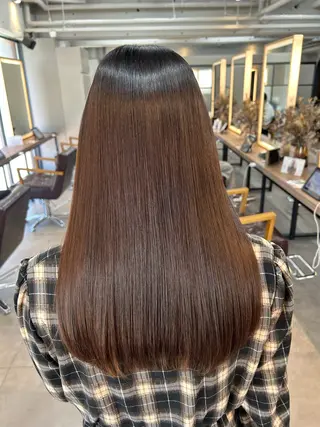 ロング ハイトーン/赤みなし 透明感/ririkaのヘアスタイル