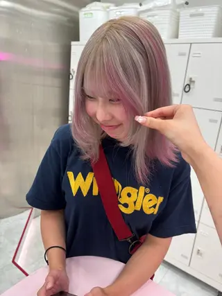 カラー かわいい艶髪🤍 れいな🤍のヘアスタイル