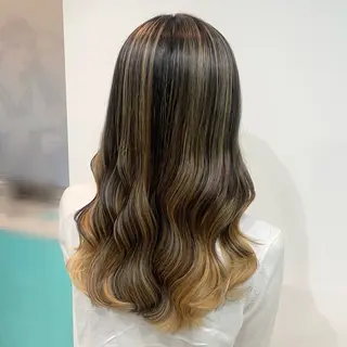 ロング カラー ボブ/艶カラー/ 暖色/Natsukiのヘアスタイル