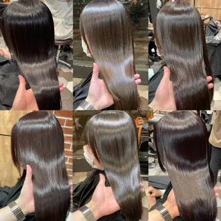 セミロング 髪質改善、縮毛矯正 酸性縮毛矯正のヘアスタイル