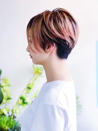 ショート カラー ショートボブ縮毛矯正 髪質改善のプロ山道潤のヘアスタイル