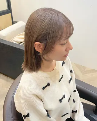 ミディアム カラー ブリーチカラー‎🤍 ききのヘアスタイル
