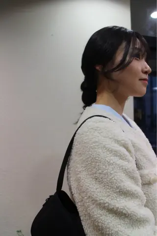 セミロング カラー カーリーパーマ/ 透明ｶﾗｰ/MIKUのヘアスタイル