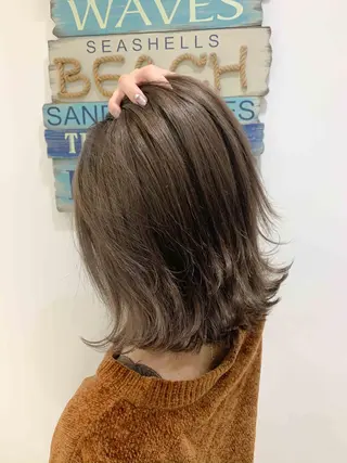 ミディアム カラー 縮毛矯正/髪質改善 /韓国風　山川春輝のヘアスタイル
