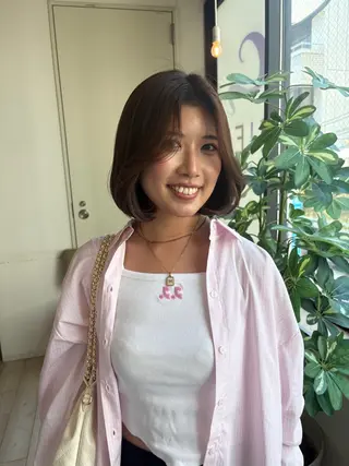 ミディアム カラー ひなの/透明感 カラー/レイヤーのヘアスタイル