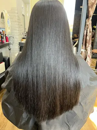 ロング パーマ きむえり/髪質改善 /セット/カラーのヘアスタイル