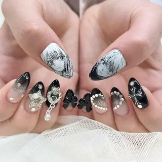 セミロング ネイル 池袋痛ネイル Nok. 渡辺のネイルデザイン