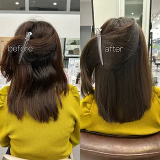 ミディアム 🎀miyu🎀 カラー/縮毛矯正のヘアスタイル