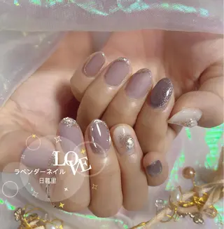 ネイル ラベンダー💖日暮里 ルル💖ネイルのネイルデザイン