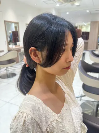 セミロング カラー 顔周り/韓国レイヤー junkaのヘアスタイル