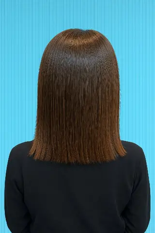 セミロング 髪質改善＆白髪ぼかし カラー♡店長みやけ♡のヘアスタイル