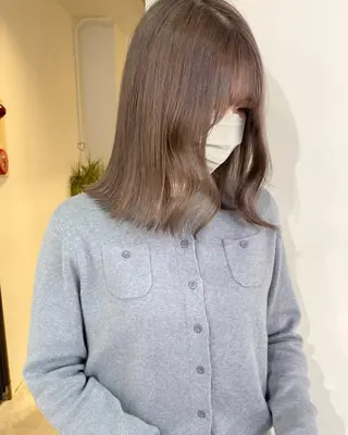 カラー mizuki/ピンク ベージュ.レイヤーのヘアスタイル