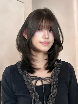 セミロング カラー 渋谷🎀透明感カラー レイヤー/mikuのヘアスタイル