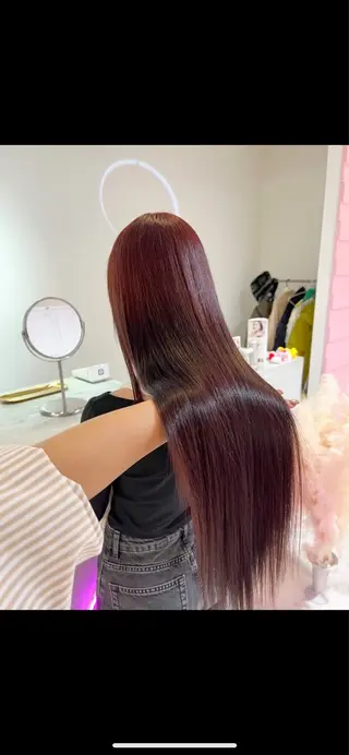 ロング カラー 🎀ダブルカラー/ ピンク×ガーリー🎀のヘアスタイル