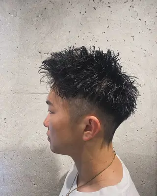 ショート パーマ メンズ 髪質改善/透明感 OAK兵庫のヘアスタイル