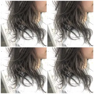 ロング カラー パーマ ヘアアレンジ メンズ レイヤー／顔周り 韓国ヘア森田和貴のヘアスタイル