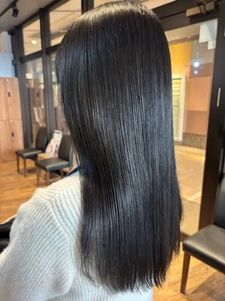 ロング カラー 🎀ワンレンボブ🎀 ワンカラー　あゆみのヘアスタイル