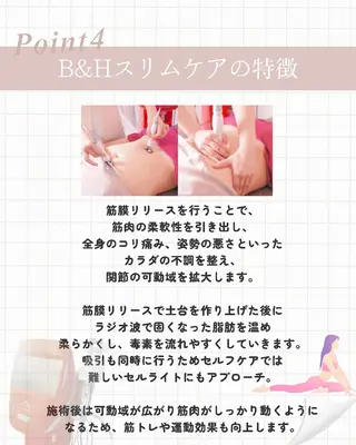 痩身ハーブピーリング 筋膜リリース☆B&Hのエステ・リラクイメージ