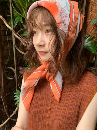 セミロング LOREN＋透明感 オリーブhirokoのヘアスタイル