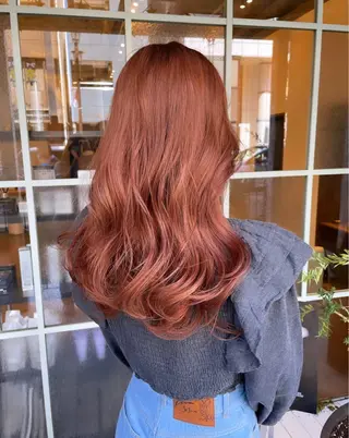 セミロング カラー 【完全個室】髪質改善 暖色カラー/山崎唯奈のヘアスタイル