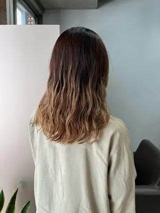 セミロング パーマ ロングパーマ木村 ボブパーマのヘアスタイル