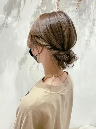 ミディアム ヘアアレンジ ヘアセット ✴︎Mai✴︎銀座のヘアスタイル