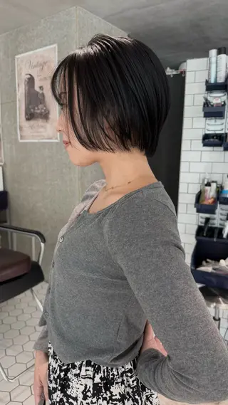 ショート ボブ/ショートボブ/ 岡山駅/別曽遥也のヘアスタイル