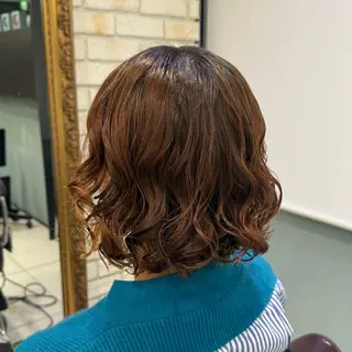 ショート パーマ 韓国風/コテ巻き風 パーマ/るい🌿のヘアスタイル