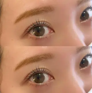 マツエク・マツパ hiyori /透明 感ピンク/ラベンダーのマツエク・マツパデザイン